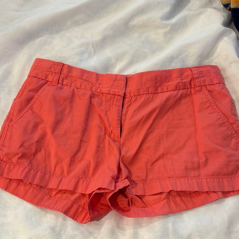 J. Crew Coral Cotton Bermuda Shorts